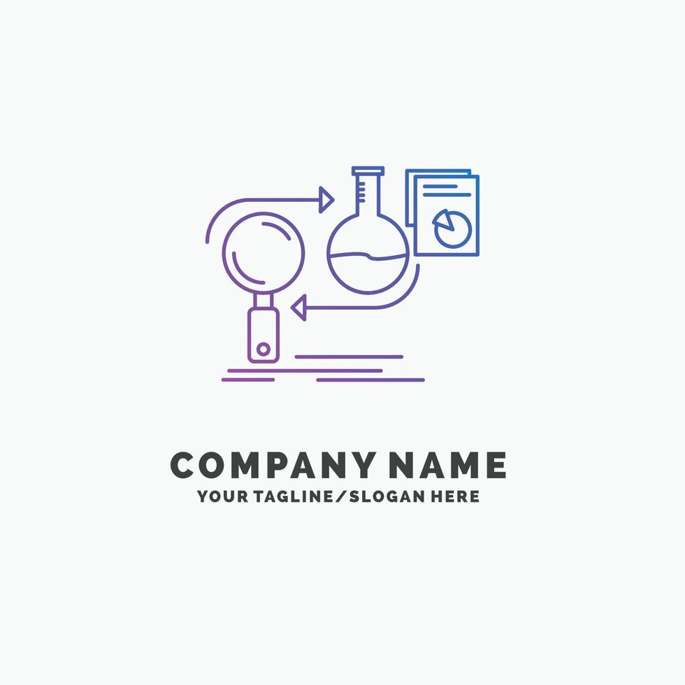 Analysis. business. develop. development. market Purple Business Logo Template. Place for Tagline vector