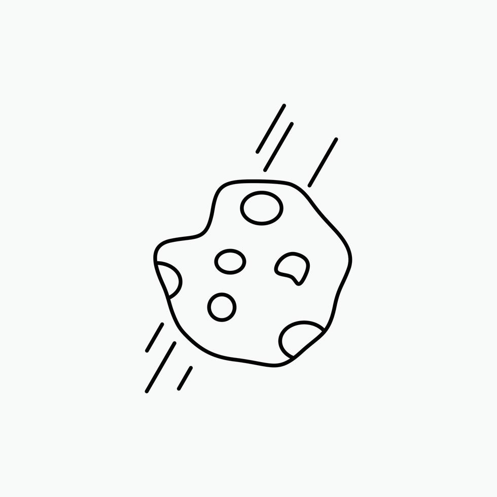 Asteroid. astronomy. meteor. space. comet Line Icon. Vector isolated illustration