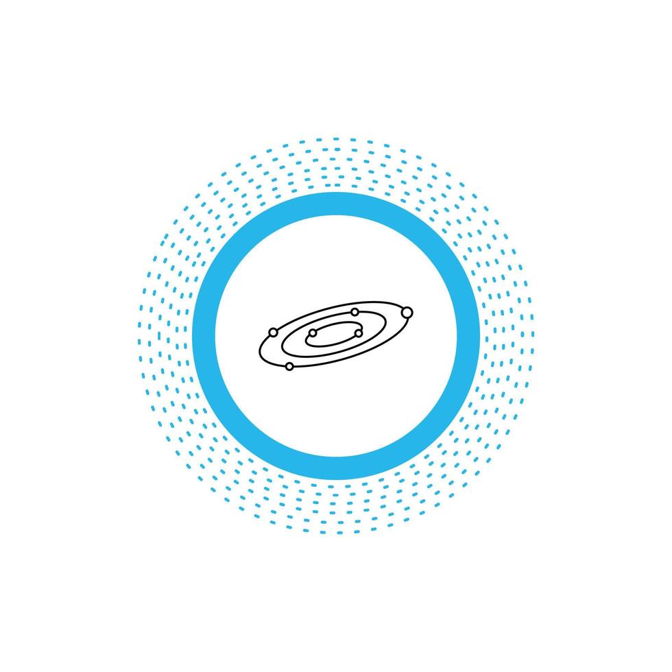 Galaxy. astronomy. planets. system. universe Line Icon. Vector isolated illustration