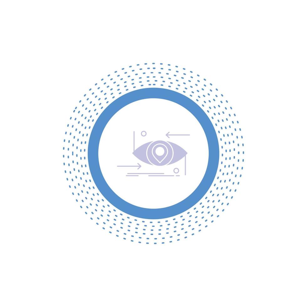 Advanced. future. gen. science. technology. eye Glyph Icon. Vector isolated illustration