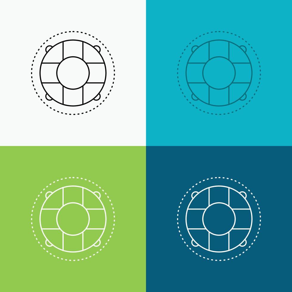 Help. life. lifebuoy. lifesaver. preserver Icon Over Various Background. Line style design. designed for web and app. Eps 10 vector illustration