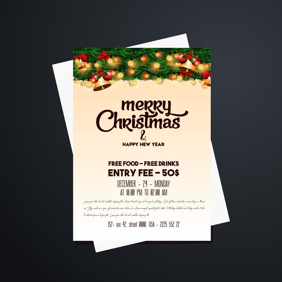 Christmas party cards and poster vector