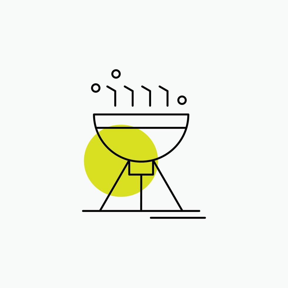 Cooking bbq. camping. food. grill Line Icon vector