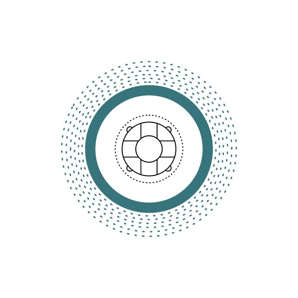Help. life. lifebuoy. lifesaver. preserver Line Icon. Vector isolated illustration