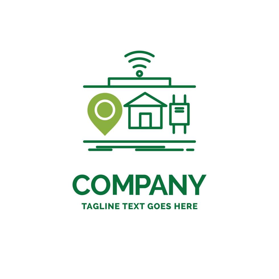 IOT. gadgets. internet. of. things Flat Business Logo template. Creative Green Brand Name Design. vector