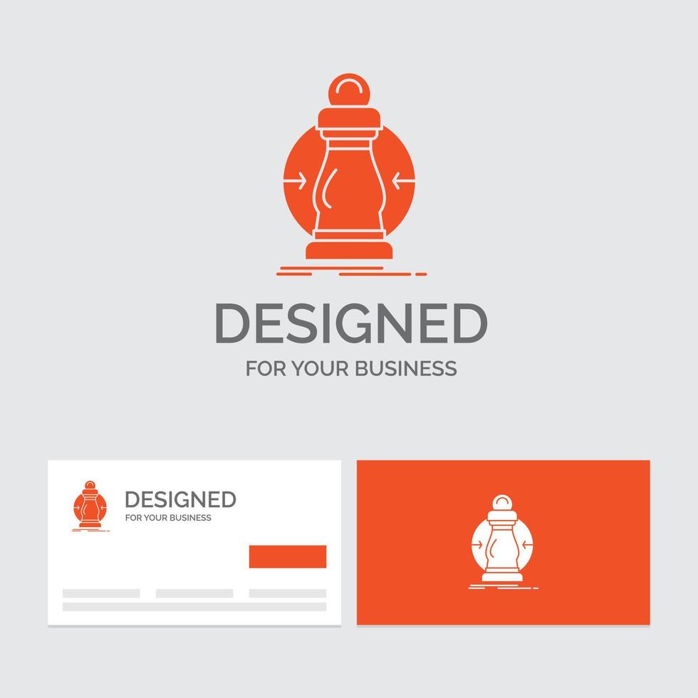 Business logo template for Consumption. cost. expense. lower. reduce. Orange Visiting Cards with Brand logo template. vector