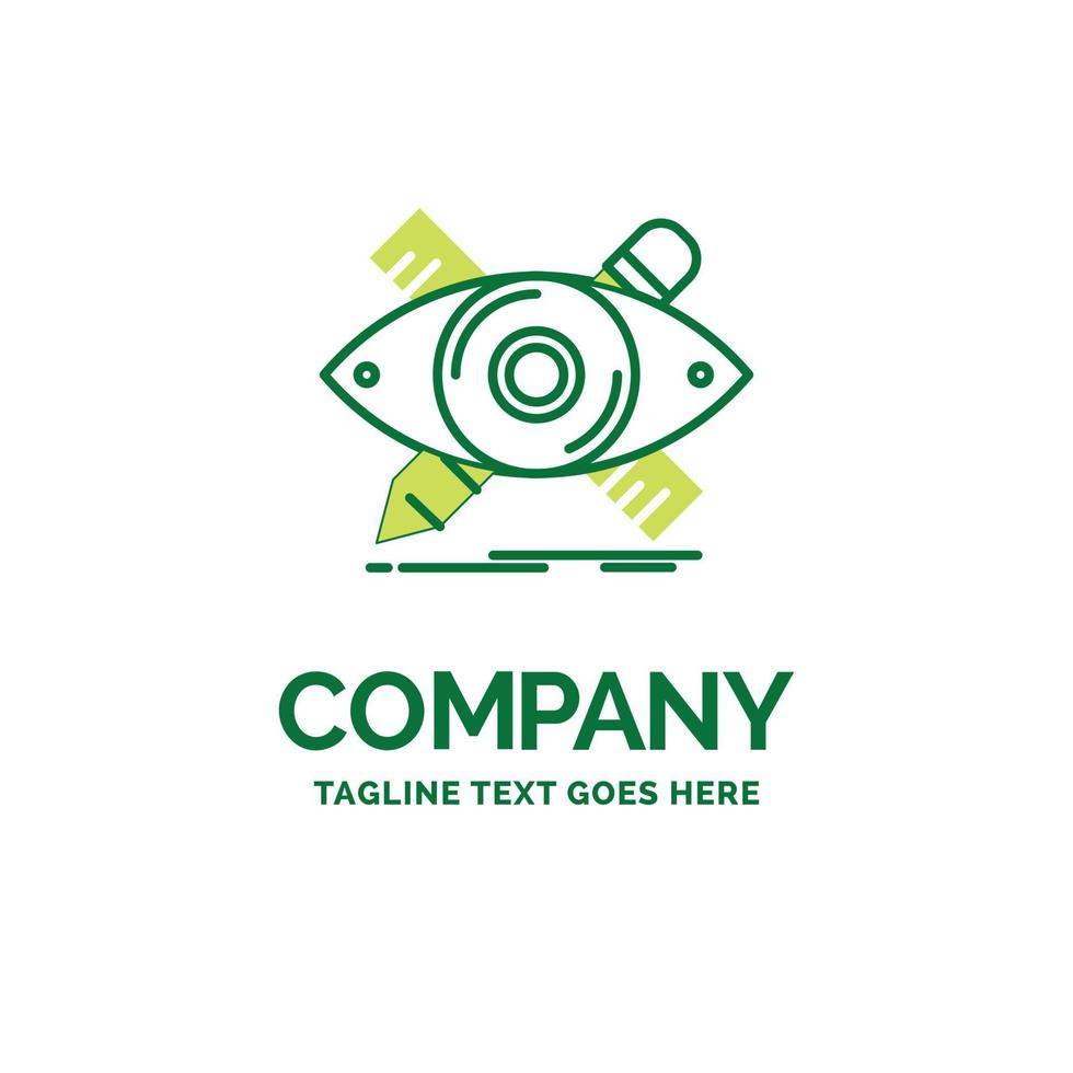 diseño. diseñador. ilustración. bosquejo. plantilla de logotipo de empresa plana de herramientas. diseño creativo de marca verde. vector