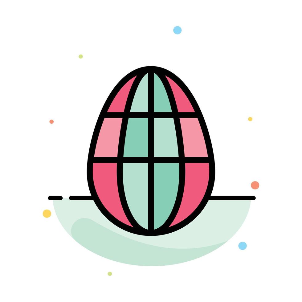 Egg Easter Holiday  Abstract Flat Color Icon Template vector