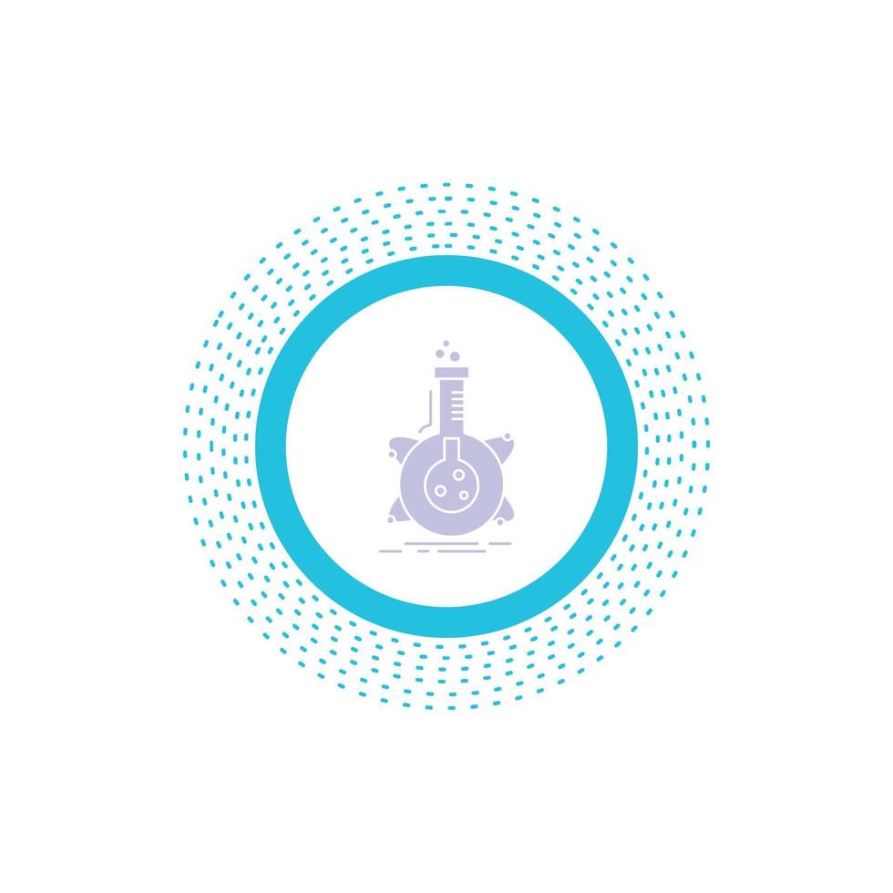 research. laboratory. flask. tube. development Glyph Icon. Vector isolated illustration