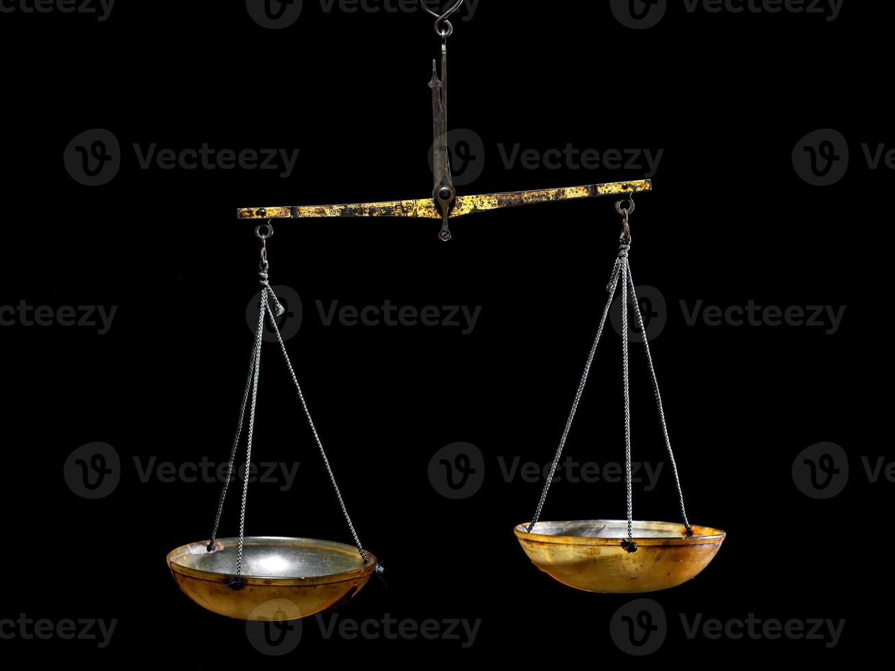 Vintage hand scales. Scales of Themis. photo