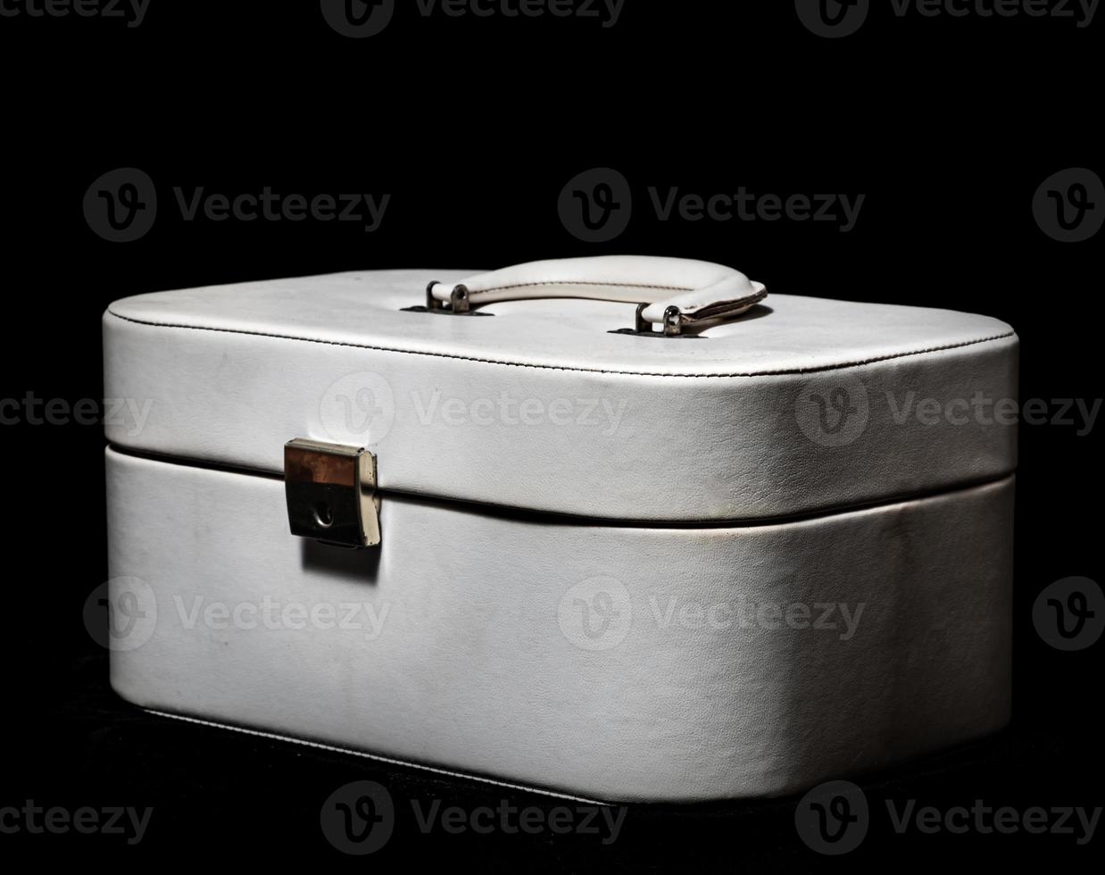 Old dusty retro suitcase for medical devices from the last century. photo