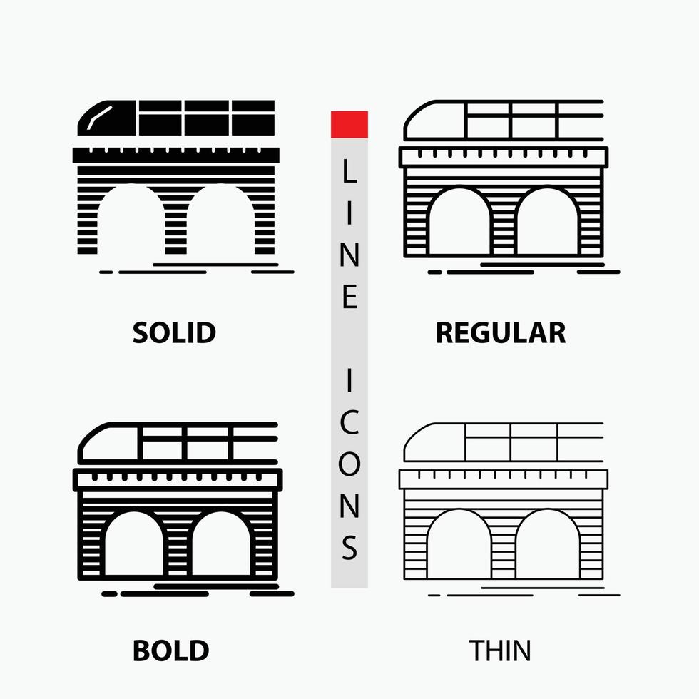 metro. ferrocarril. ferrocarril. tren. icono de transporte en fino. regular. línea en negrita y estilo de glifo. ilustración vectorial vector