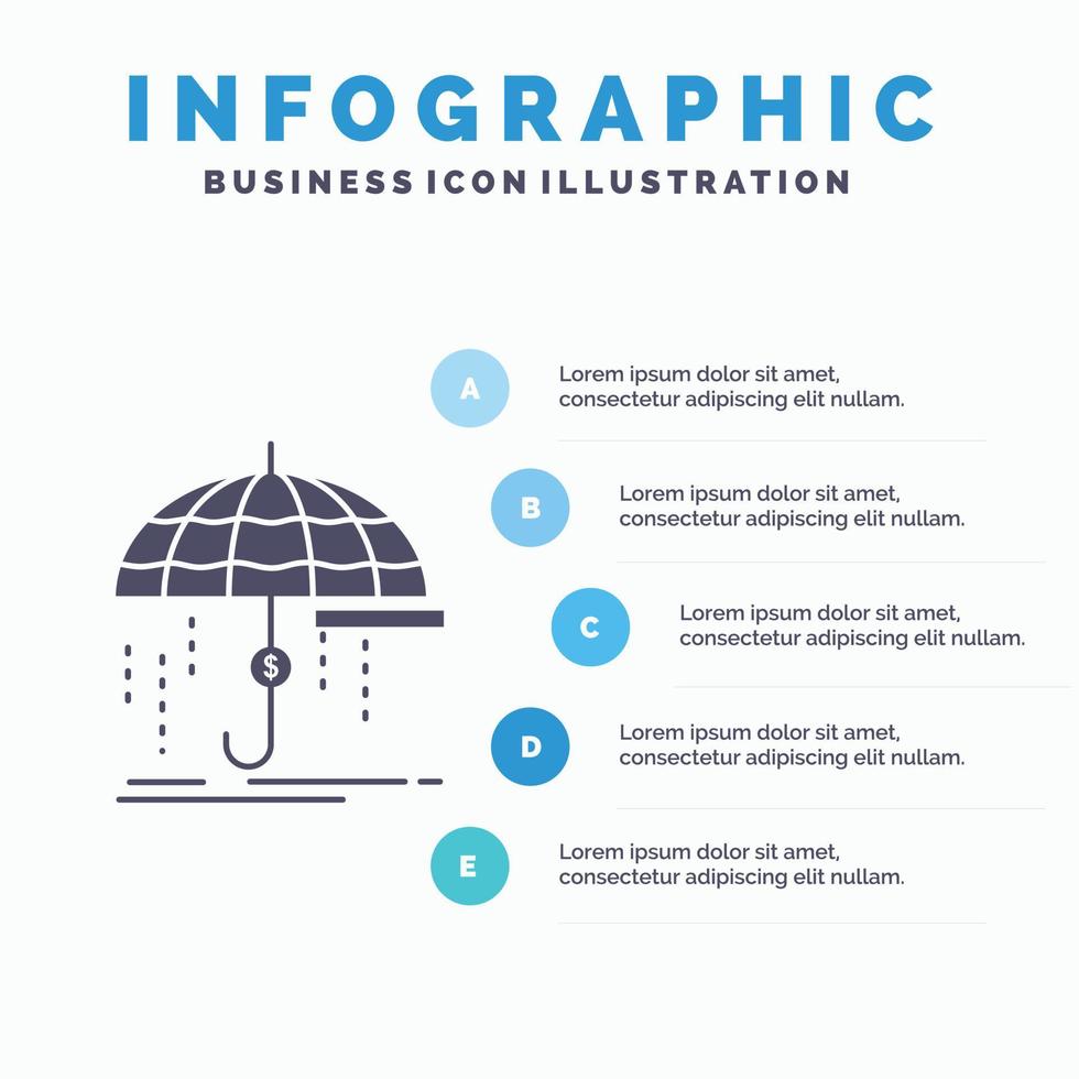 Finance. financial. insurance. money. protection Infographics Template for Website and Presentation. GLyph Gray icon with Blue infographic style vector illustration.