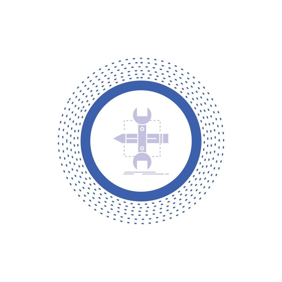 Build. design. develop. sketch. tools Glyph Icon. Vector isolated illustration