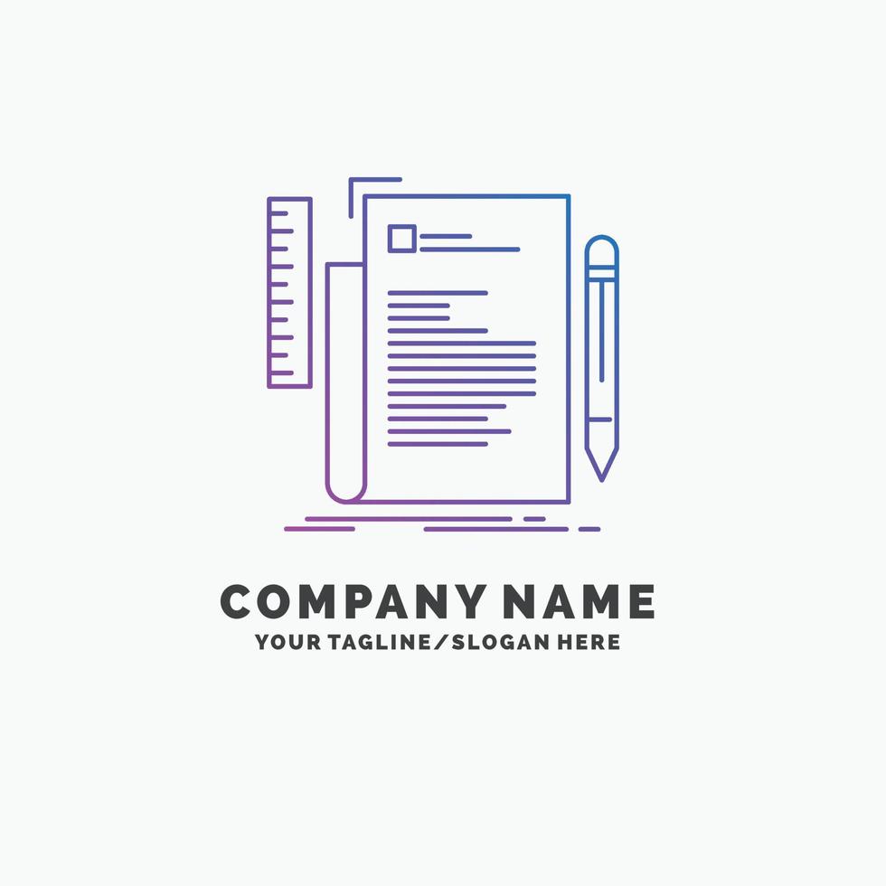 código. codificación. expediente. programación. plantilla de logotipo de empresa púrpura script. lugar para el eslogan vector