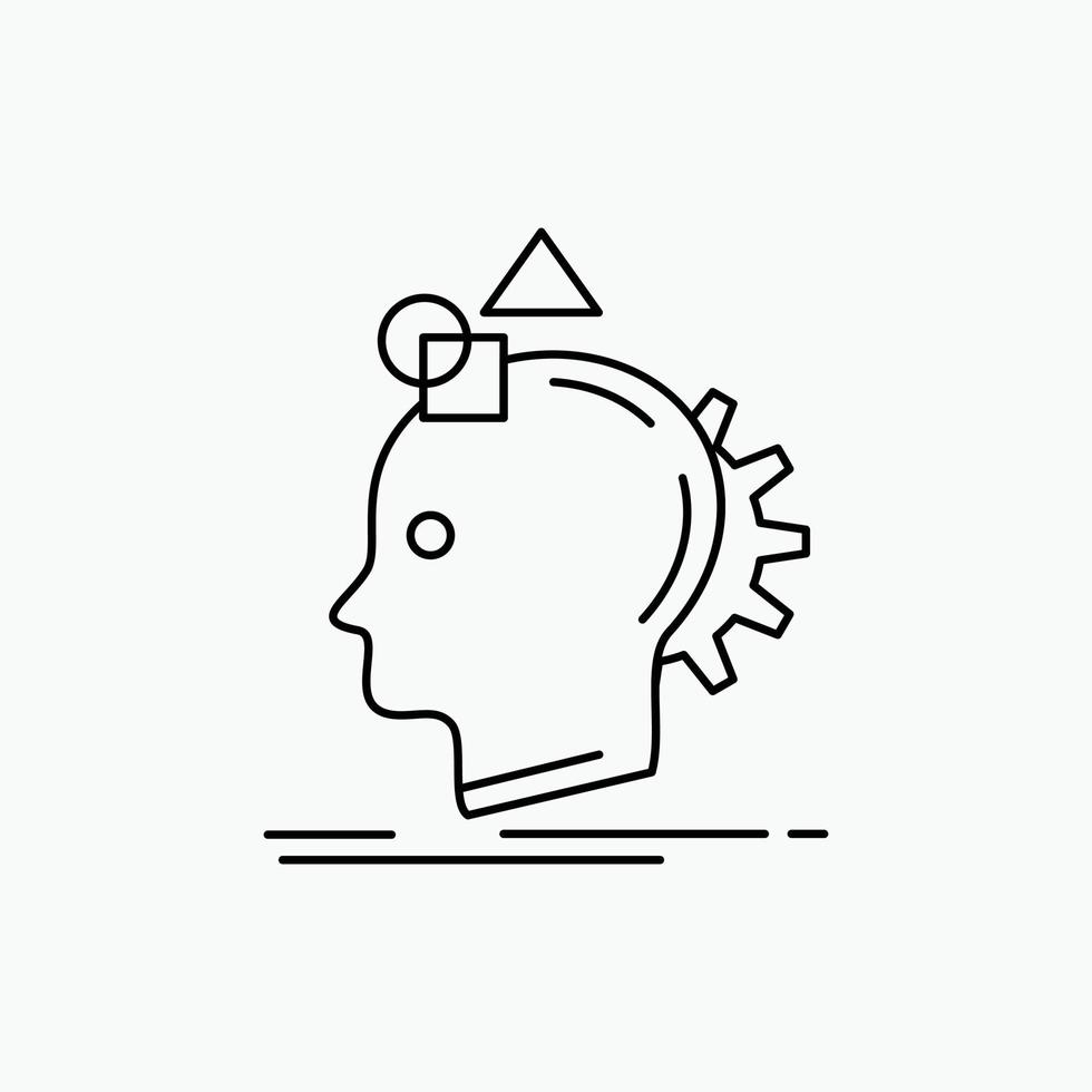 Imagination. imaginative. imagine. idea. process Line Icon. Vector isolated illustration