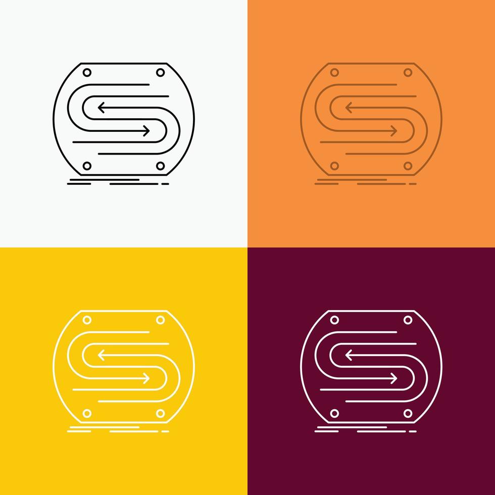 business arrow. concept. convergence. match. pitch Icon Over Various Background. Line style design. designed for web and app. Eps 10 vector illustration