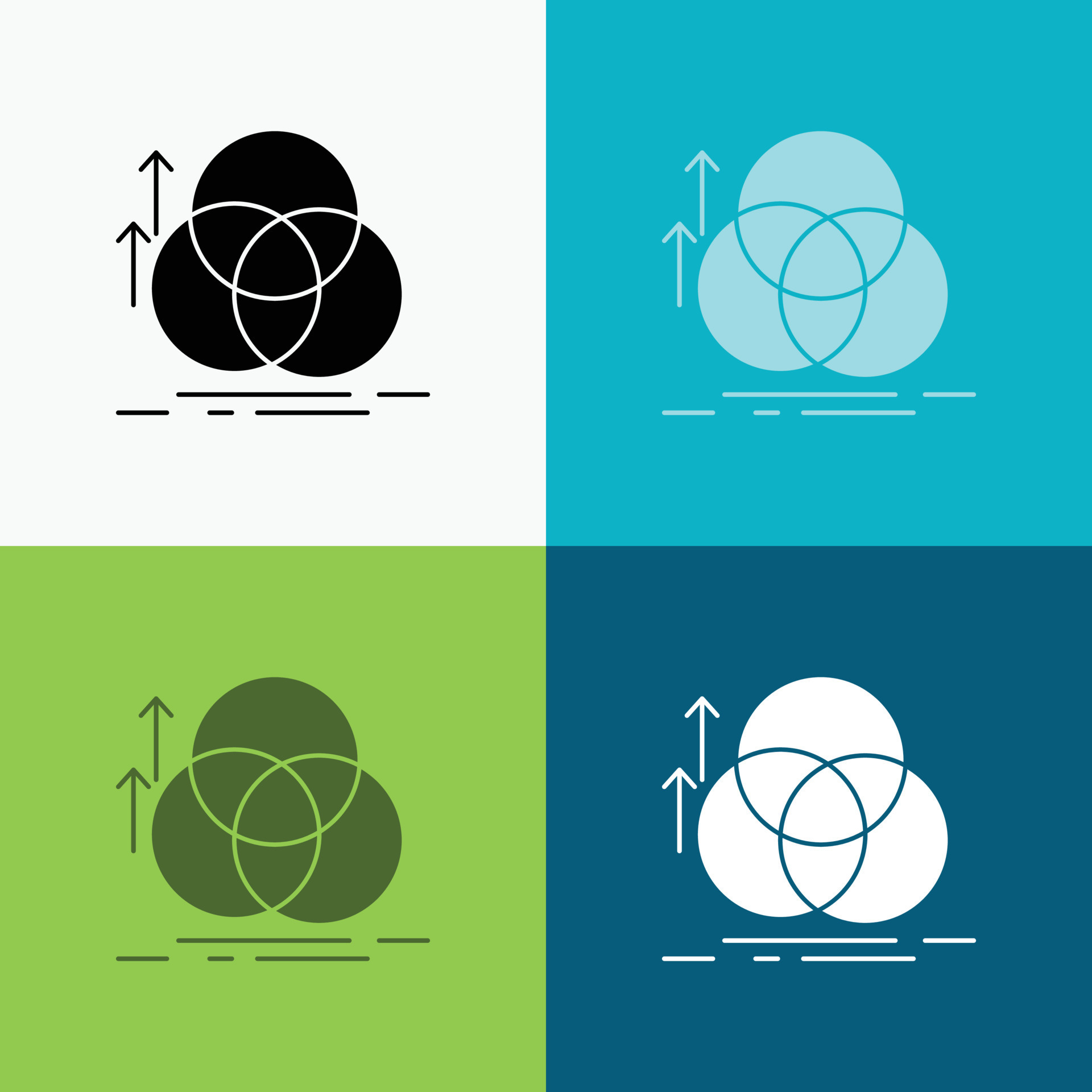 balance. circle. alignment. measurement. geometry Icon Over Various