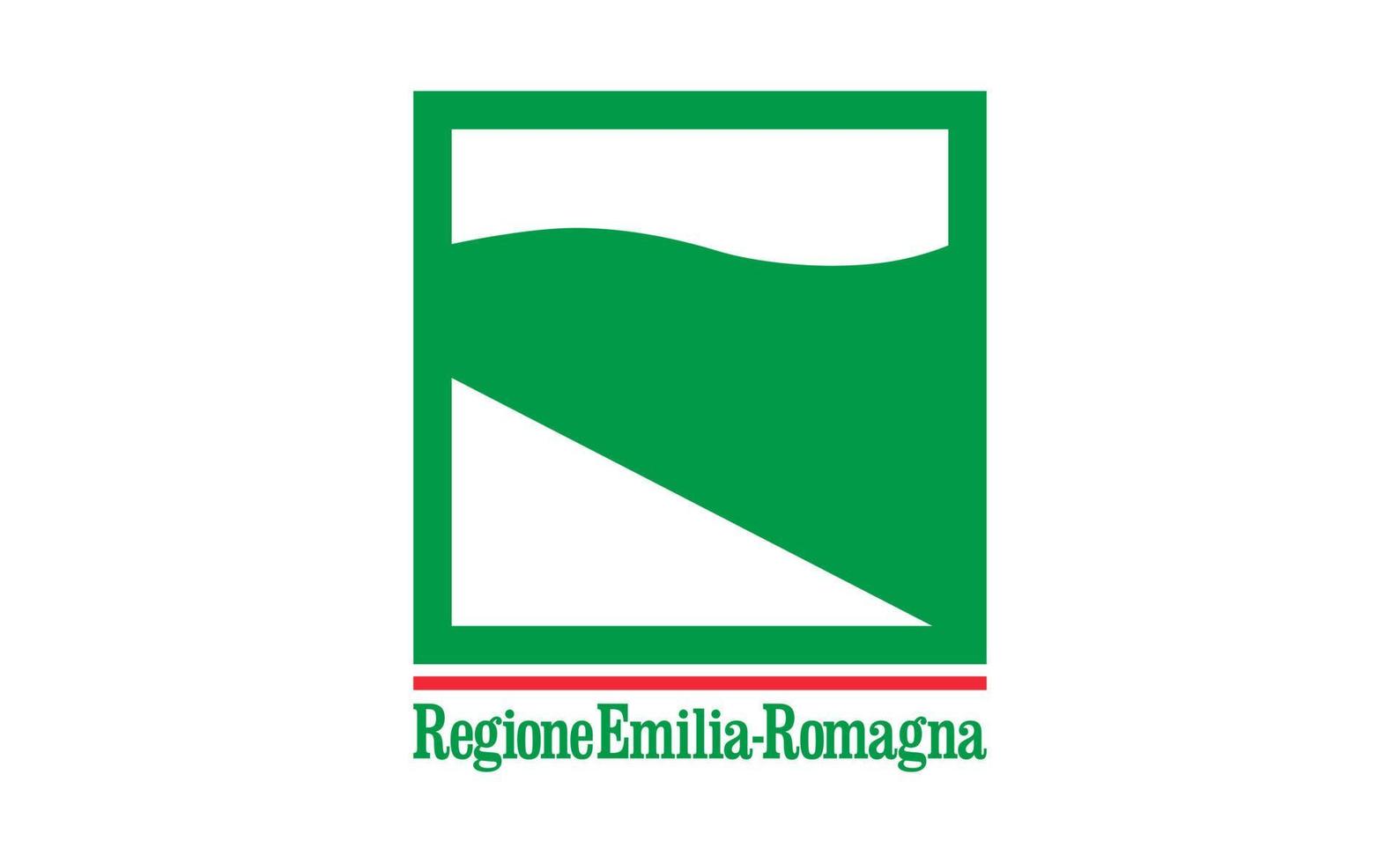 bandera de emilia-romaña. región de italia. ilustración vectorial vector