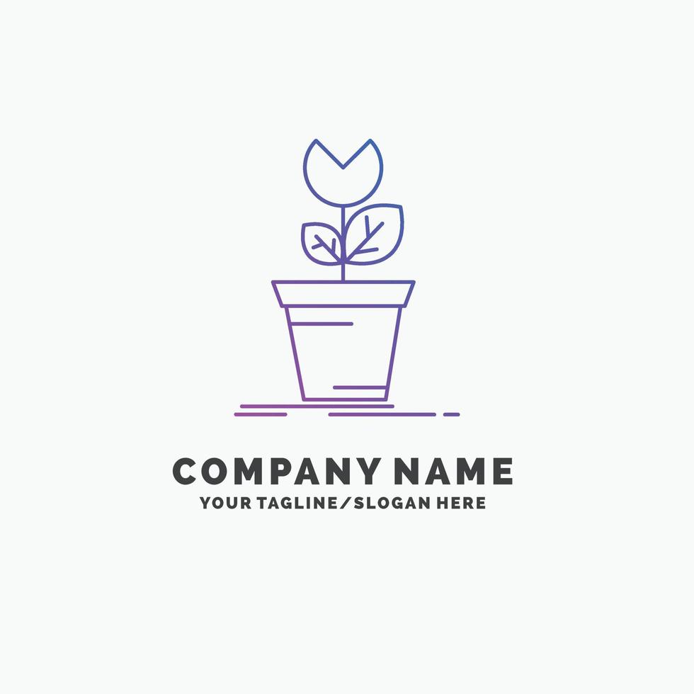 adventure. game. mario. obstacle. plant Purple Business Logo Template. Place for Tagline vector