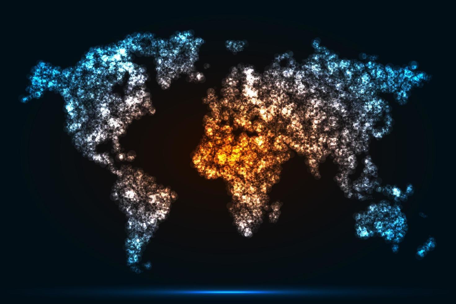 Dot world map. Colorful infographic banner. Vector illustration