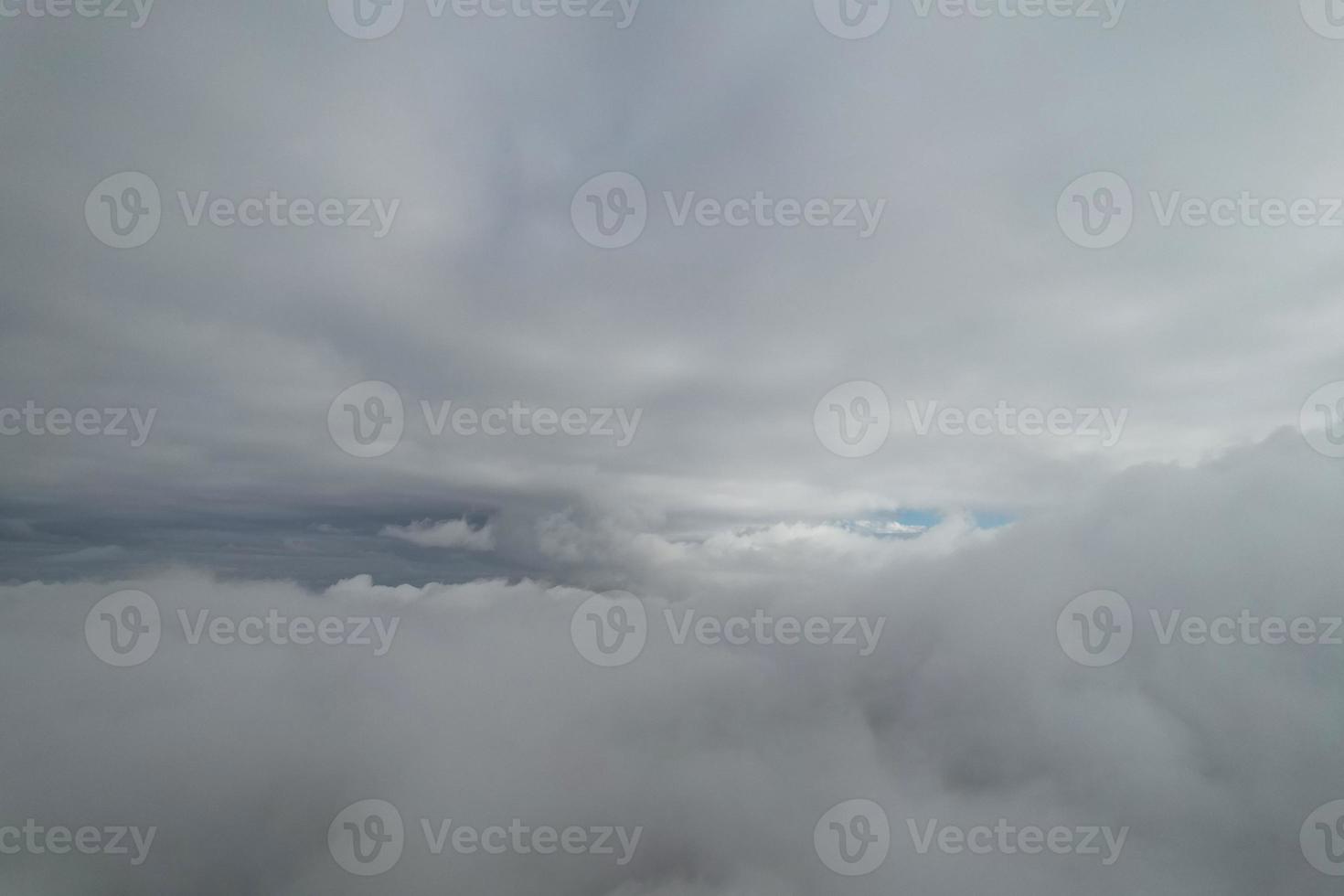 Beautiful Sky with Dramatic Clouds Drone's High Angle Footage over City of England UK photo
