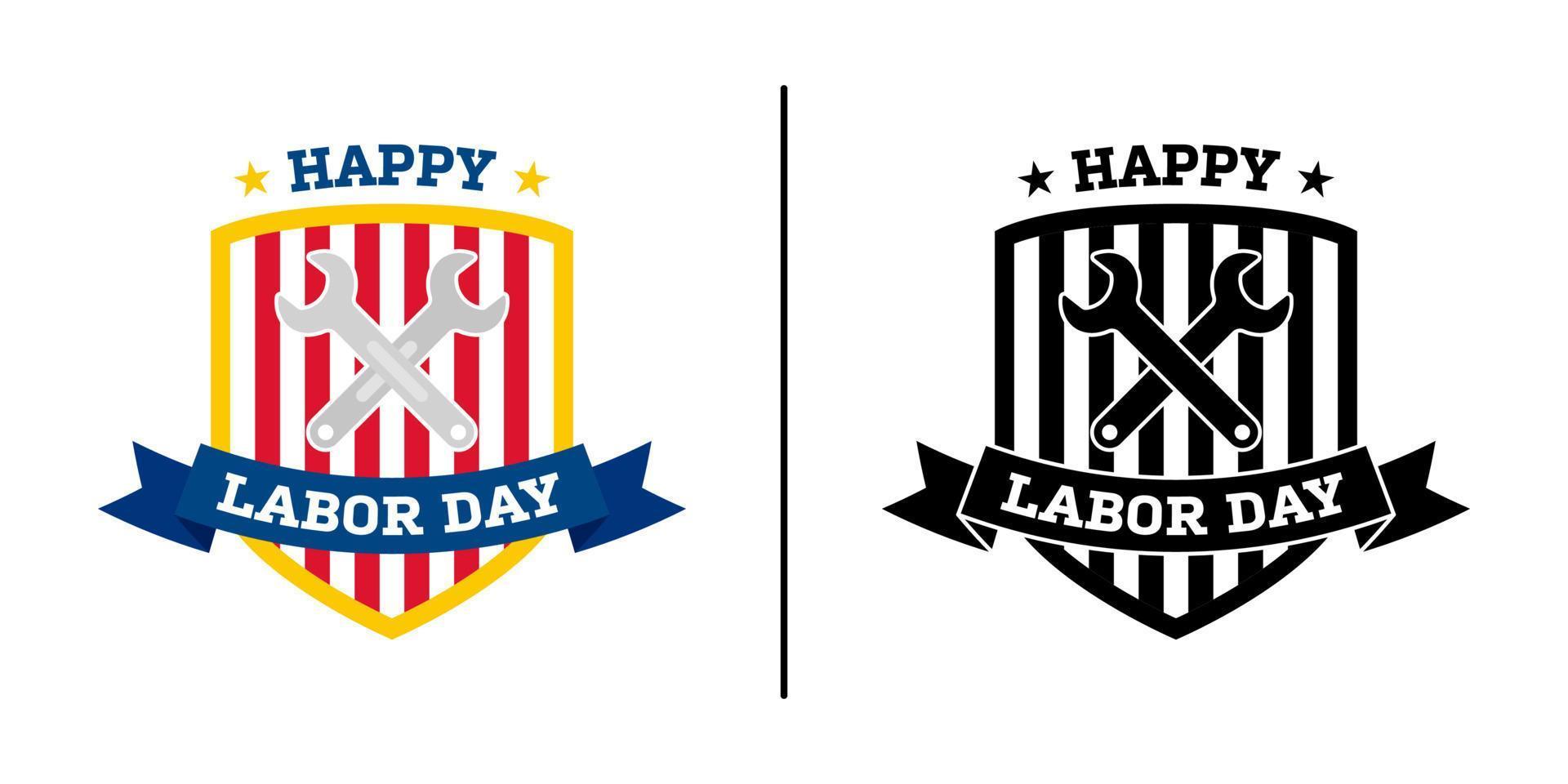 Happy Labor Day banner isolated on white background vector