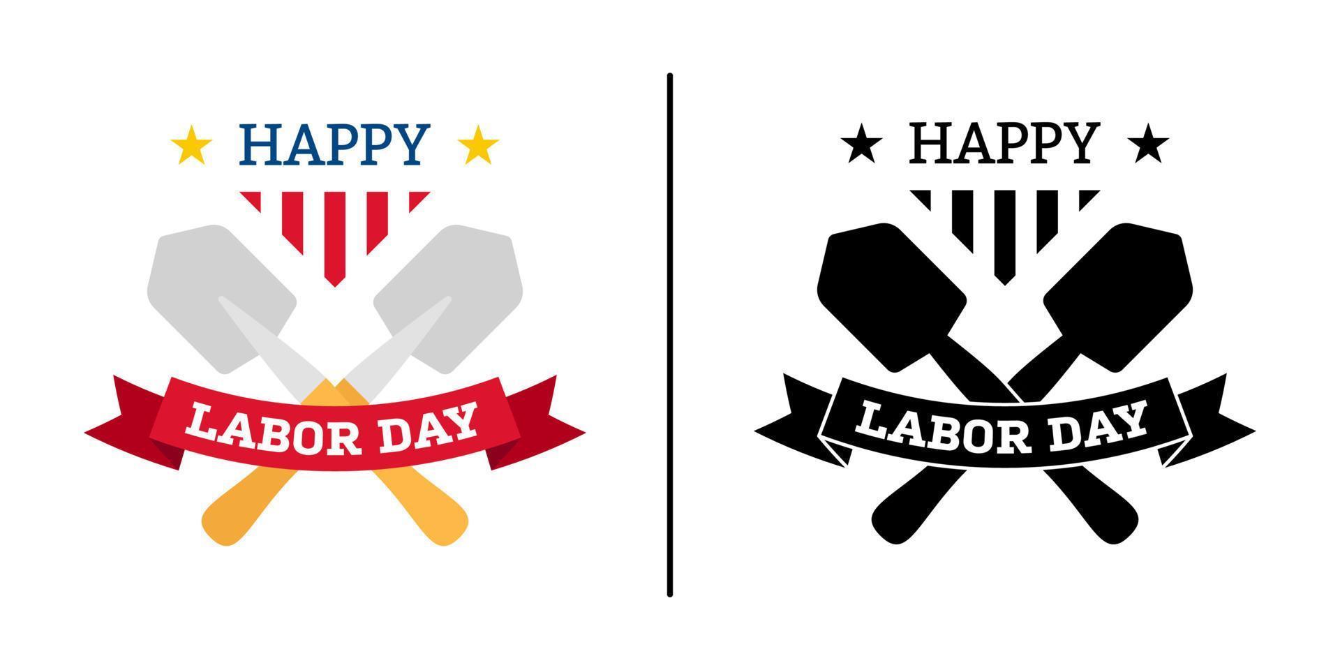 Happy Labor Day banner isolated on white background vector