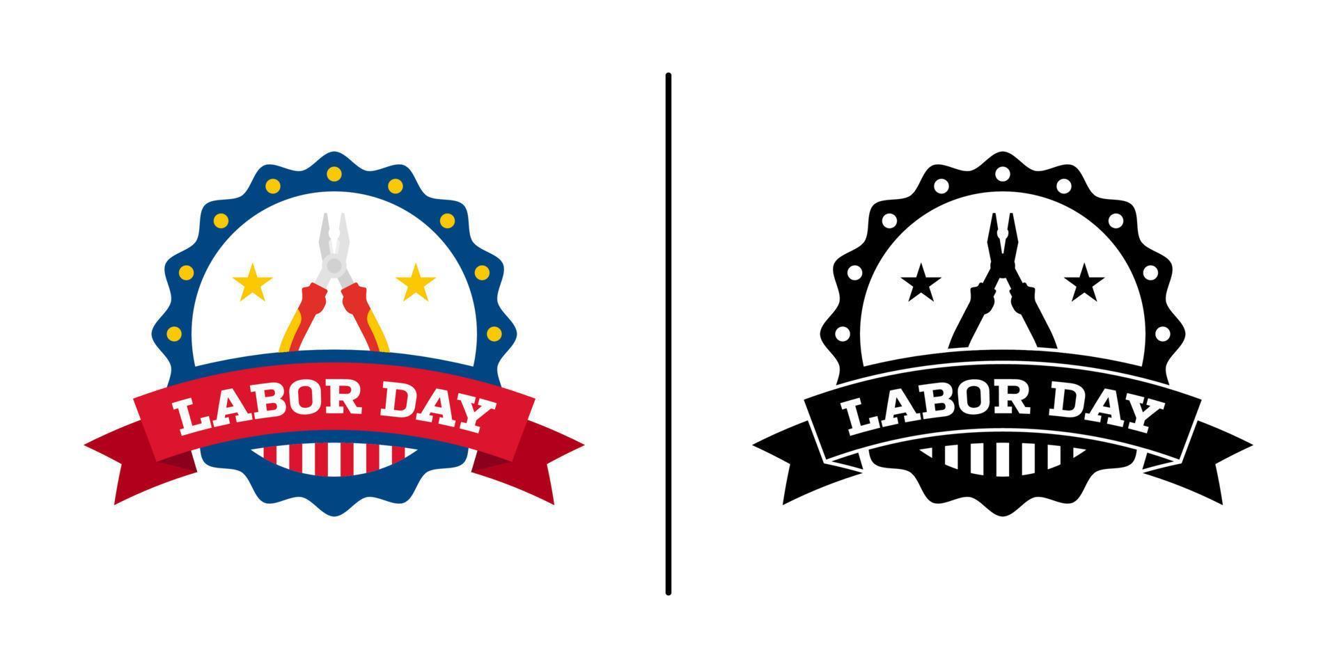 Happy Labor Day banner isolated on white background vector