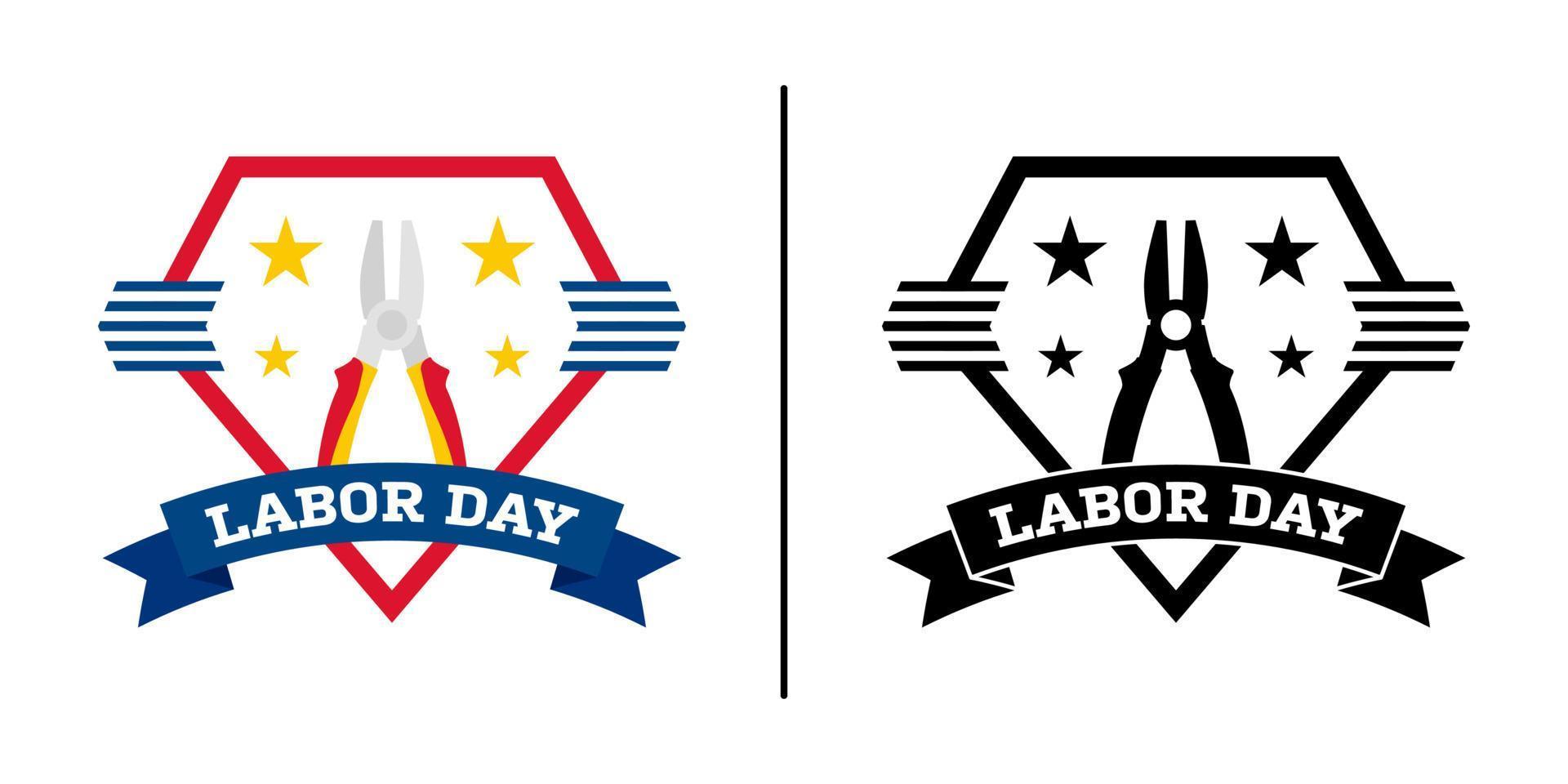 Happy Labor Day banner isolated on white background vector