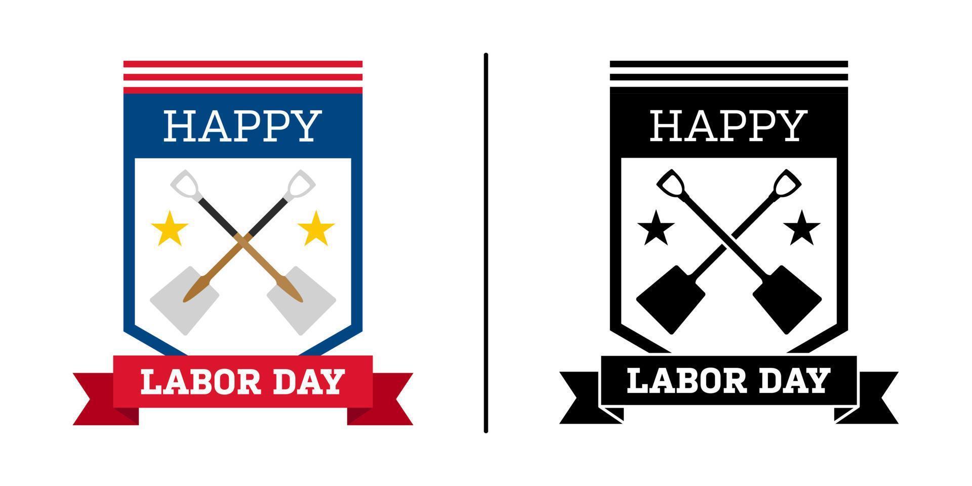 Happy Labor Day banner isolated on white background vector