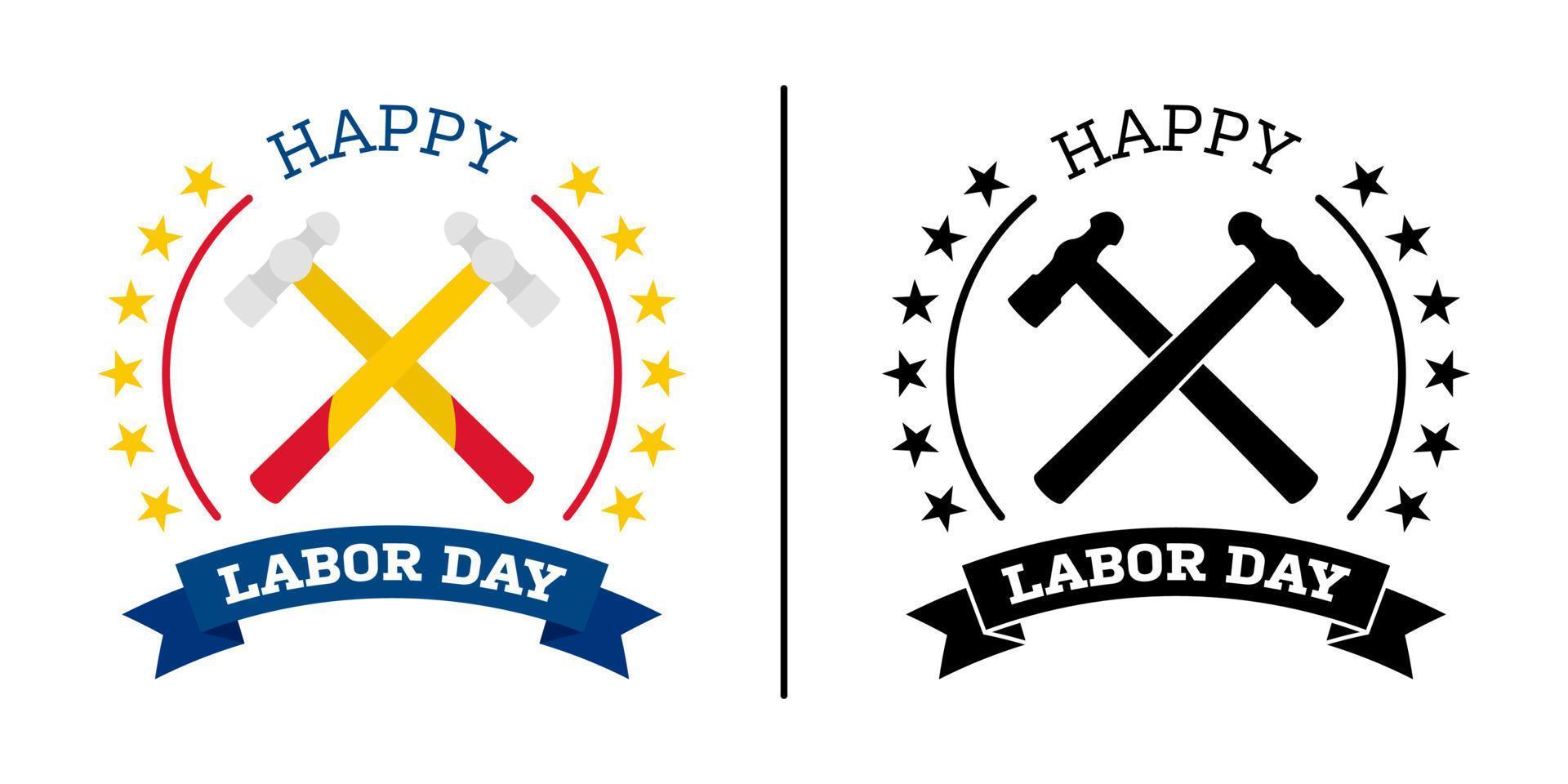 Happy Labor Day banner isolated on white background vector