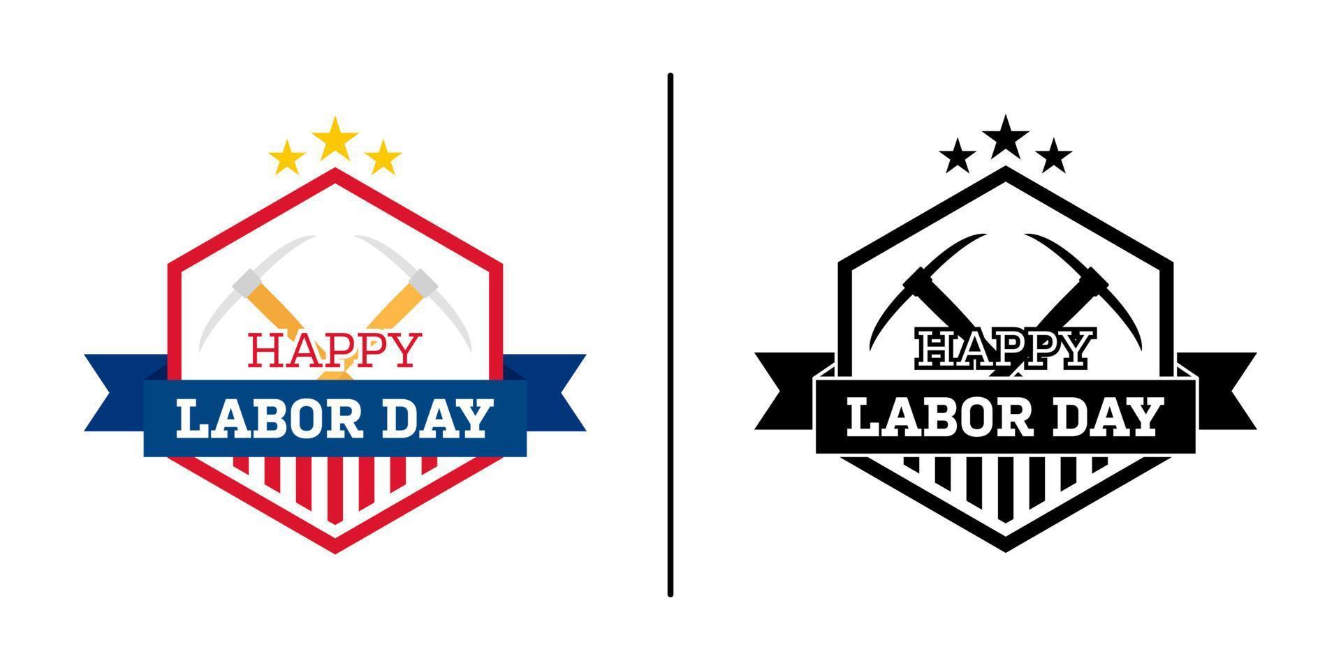 Happy Labor Day banner isolated on white background vector