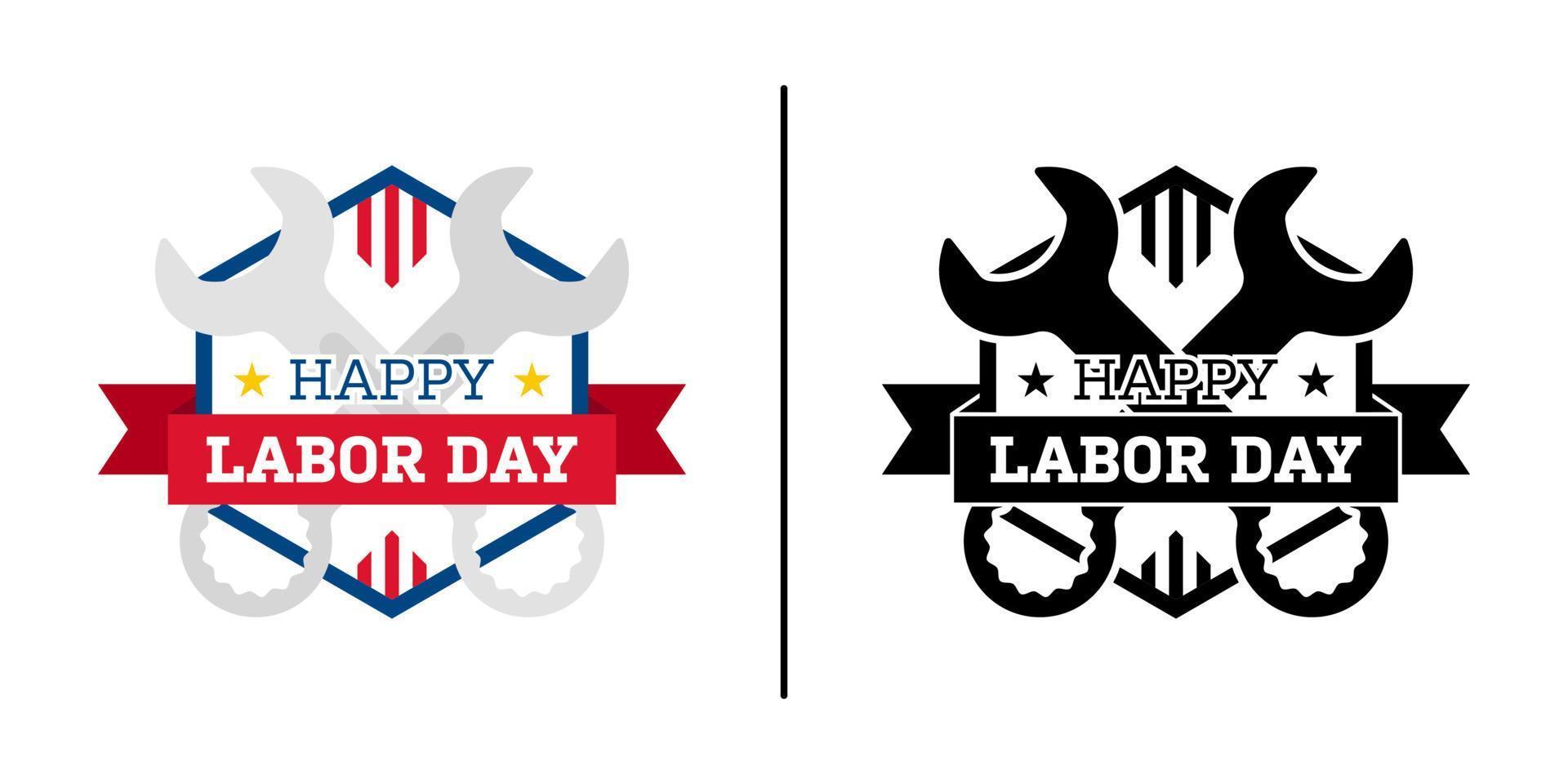 Happy Labor Day banner isolated on white background vector