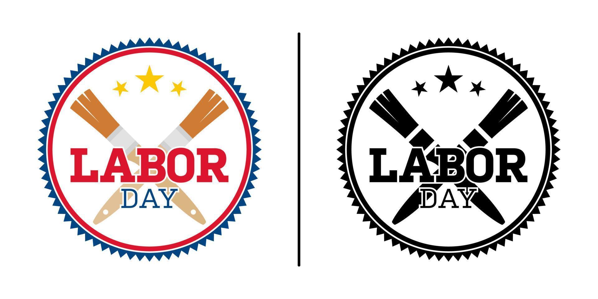 Happy Labor Day banner isolated on white background vector