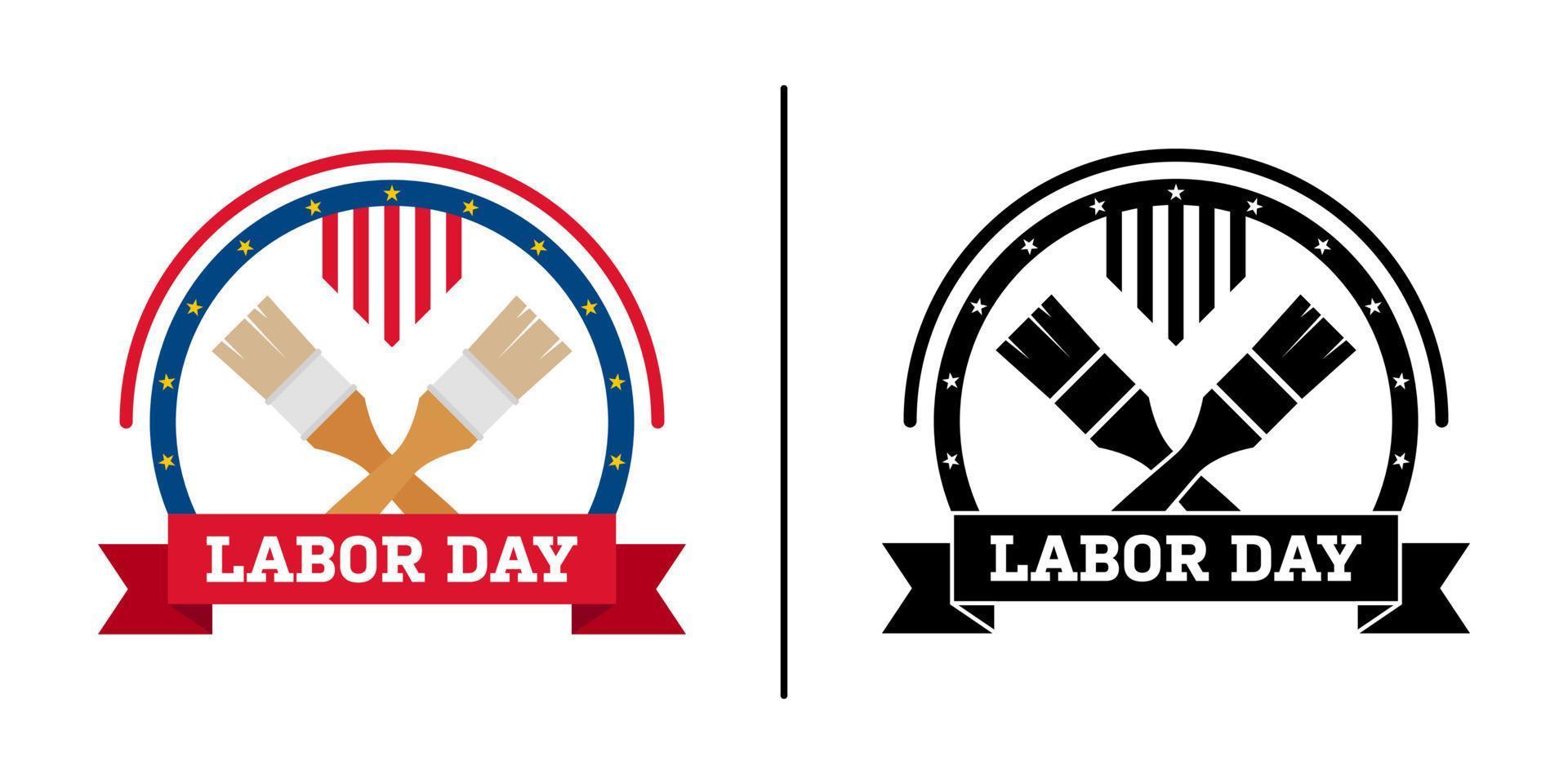 Happy Labor Day banner isolated on white background vector