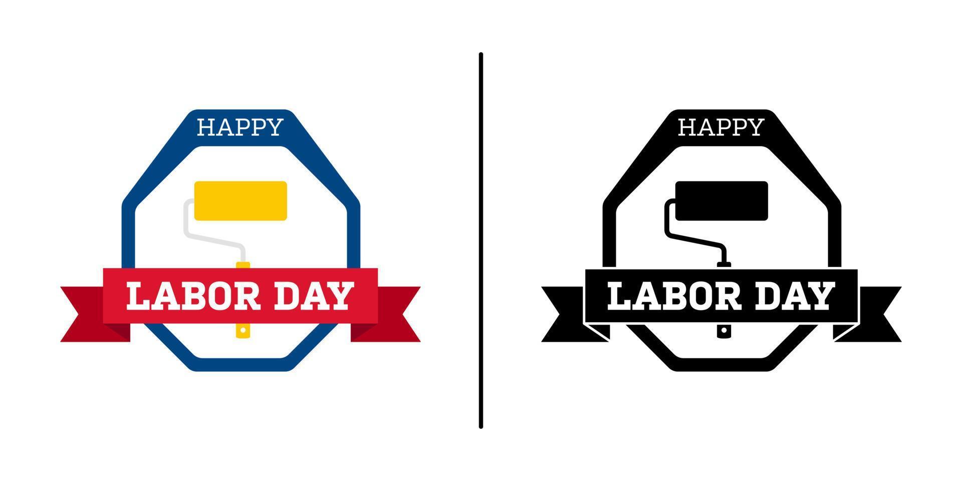 Happy Labor Day banner isolated on white background vector