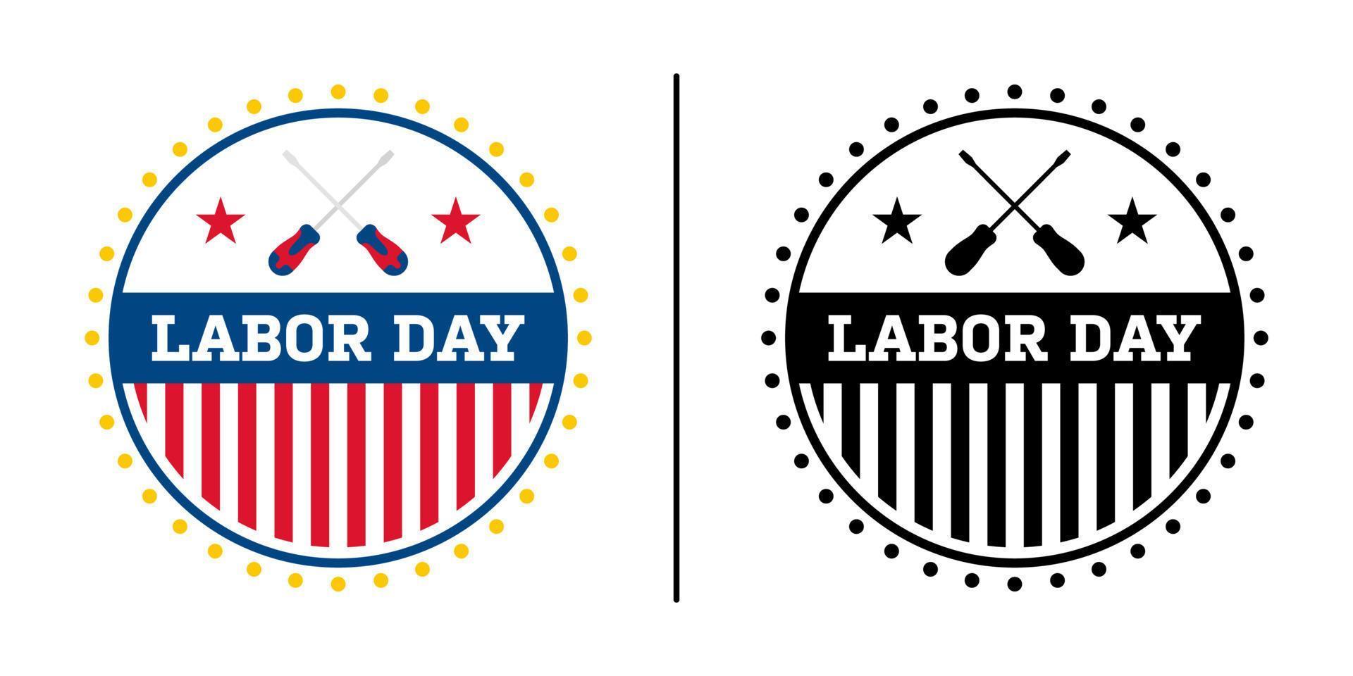 Happy Labor Day banner isolated on white background vector