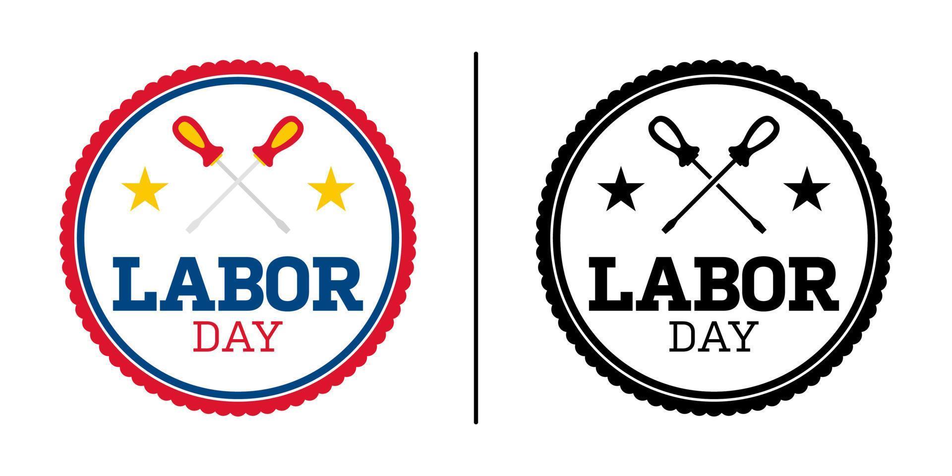 Happy Labor Day banner isolated on white background vector