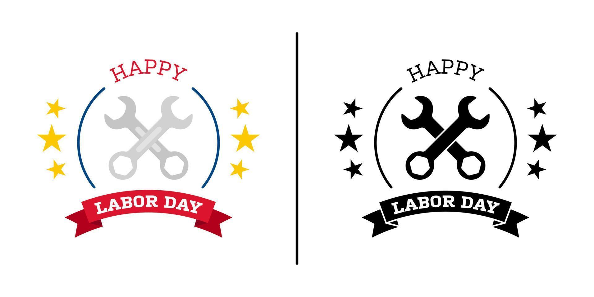 Happy Labor Day banner isolated on white background vector