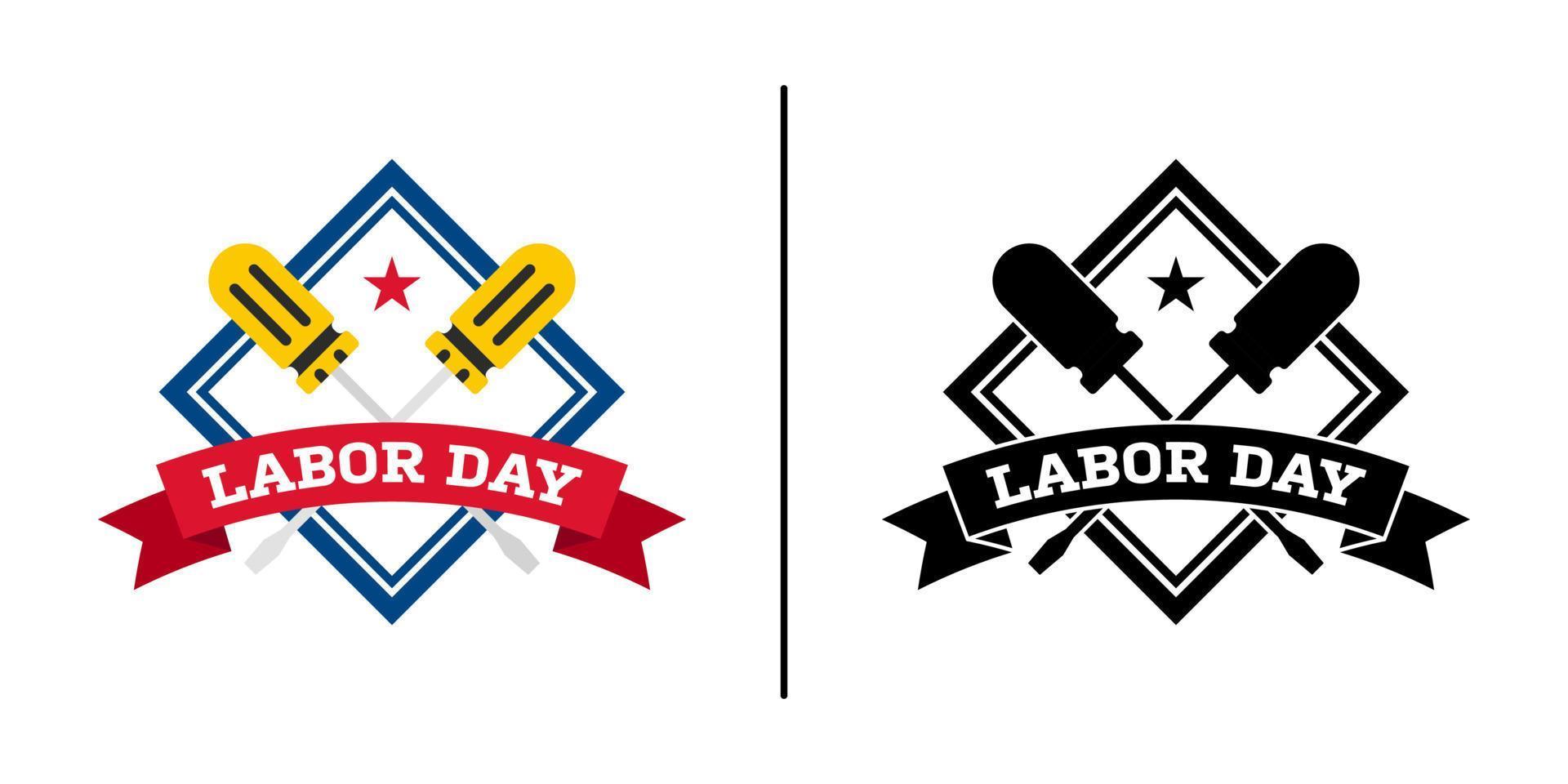 Happy Labor Day banner isolated on white background vector