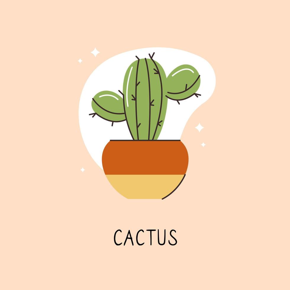 Vector object of flat color indoor plant. Home office decoration. A flower in a container. Potted plant 2D isolated cartoon illustration on white background