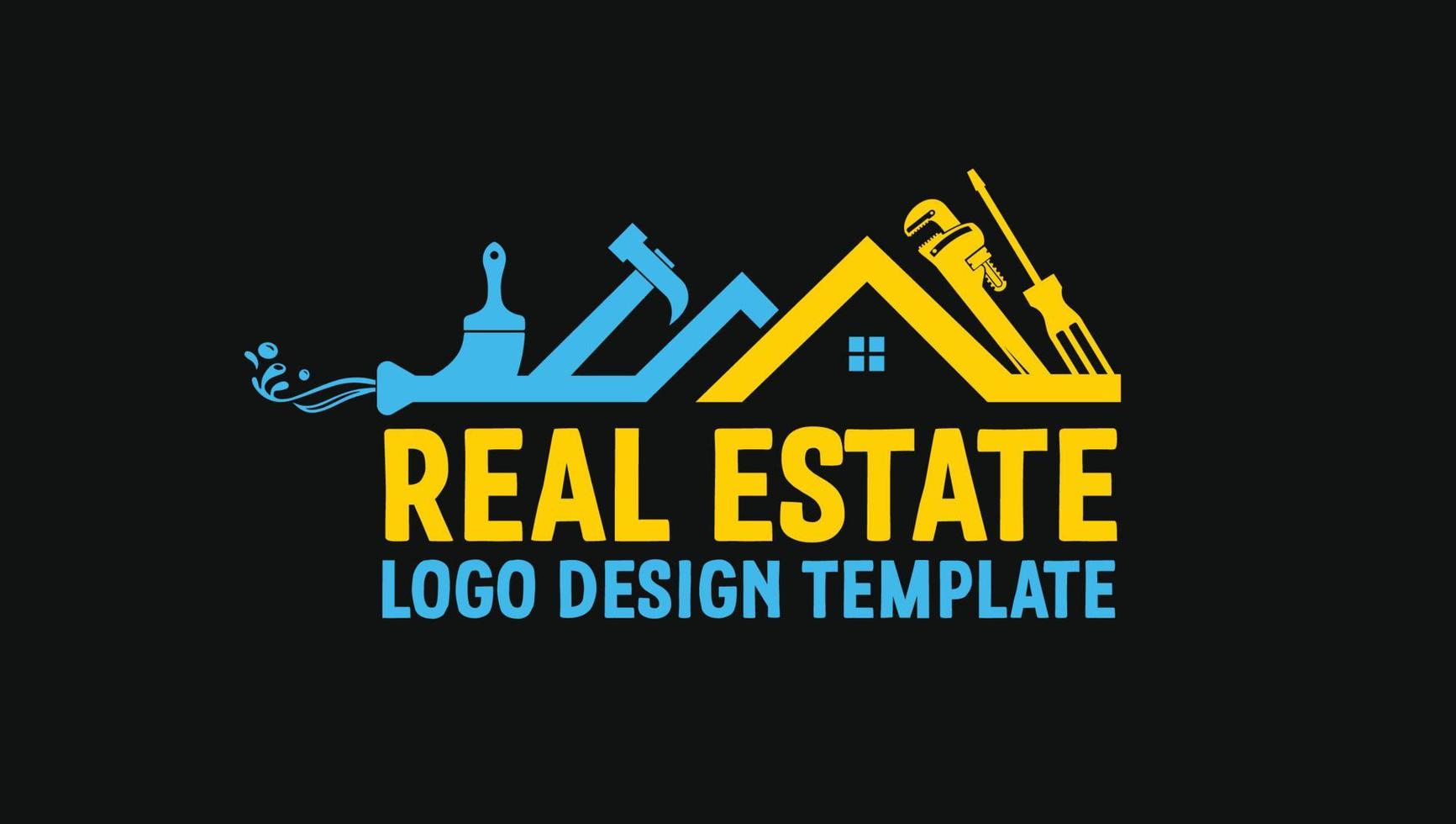 Real estate Modern Handy Man Housing Society Logo Design template vector