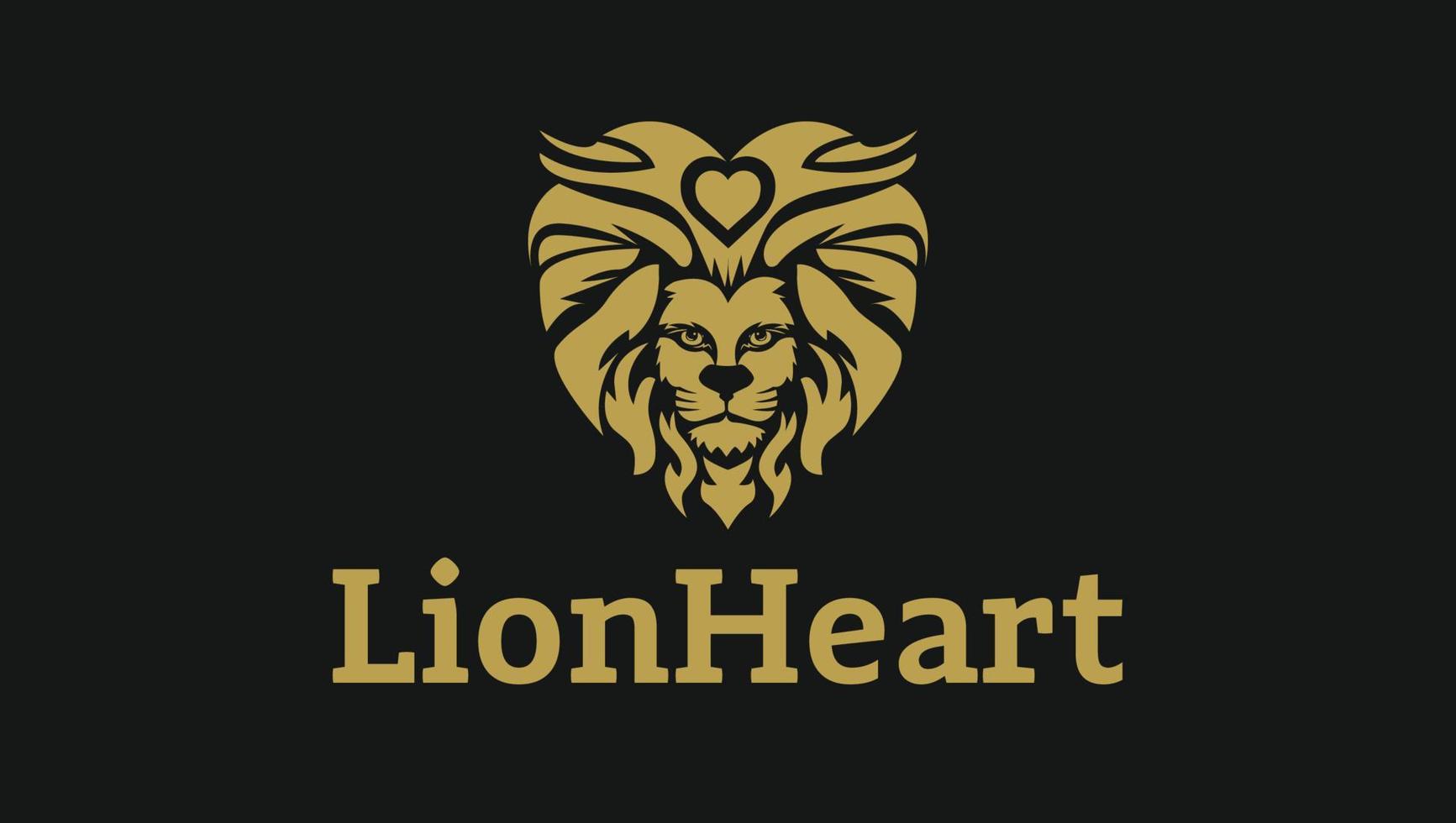 Lion Heart Modern Strong Bold Logo Design Template 13038857 Vector Art