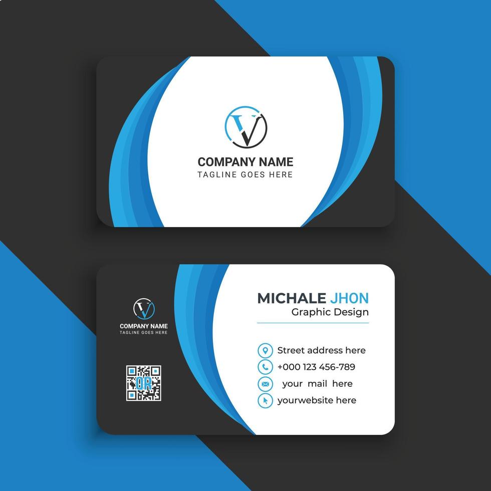 Modern business card. Simple business card design. Creative and elegant