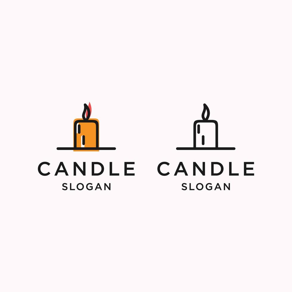 Candle Simple Drawing Logo Illustration Template Vector Icon