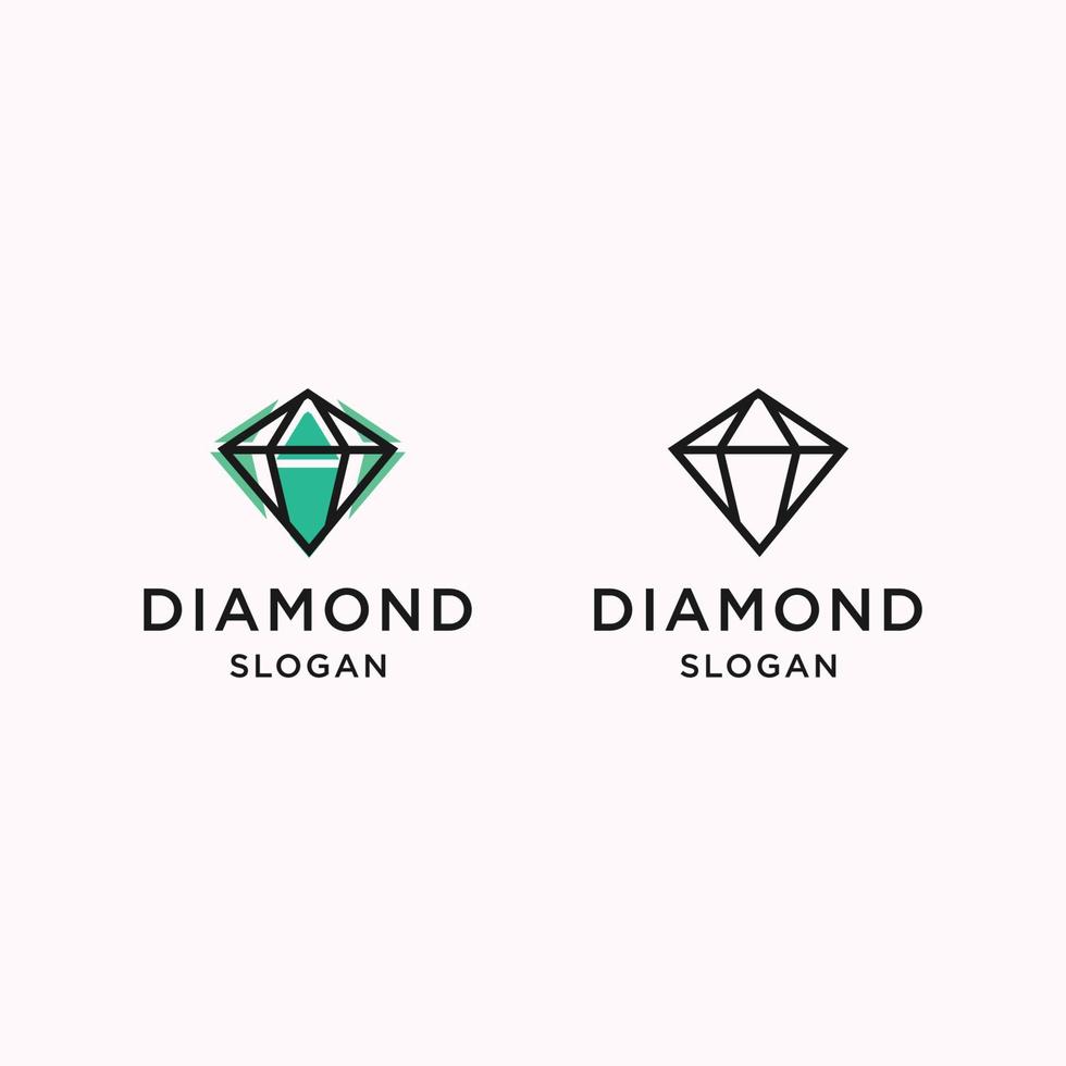 Ilustración de vector de plantilla de diseño de icono de logotipo de diamante