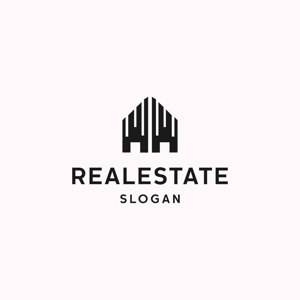 Real estate logo icon flat design template vector