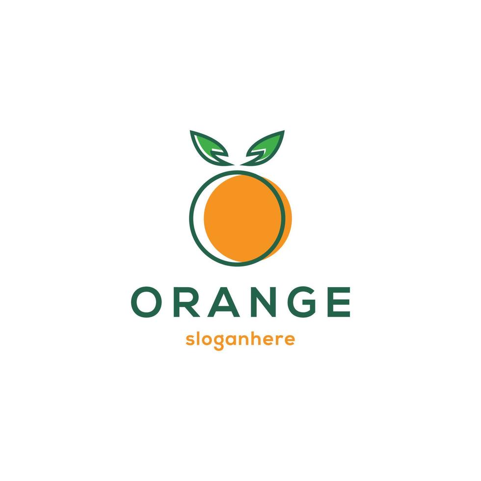 logotipo naranja vectorial en un estilo moderno y plano vector