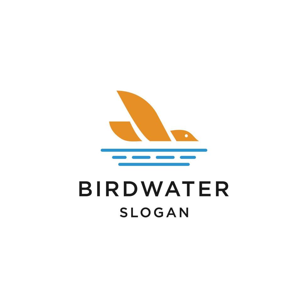 water logo bird paint logo design vector